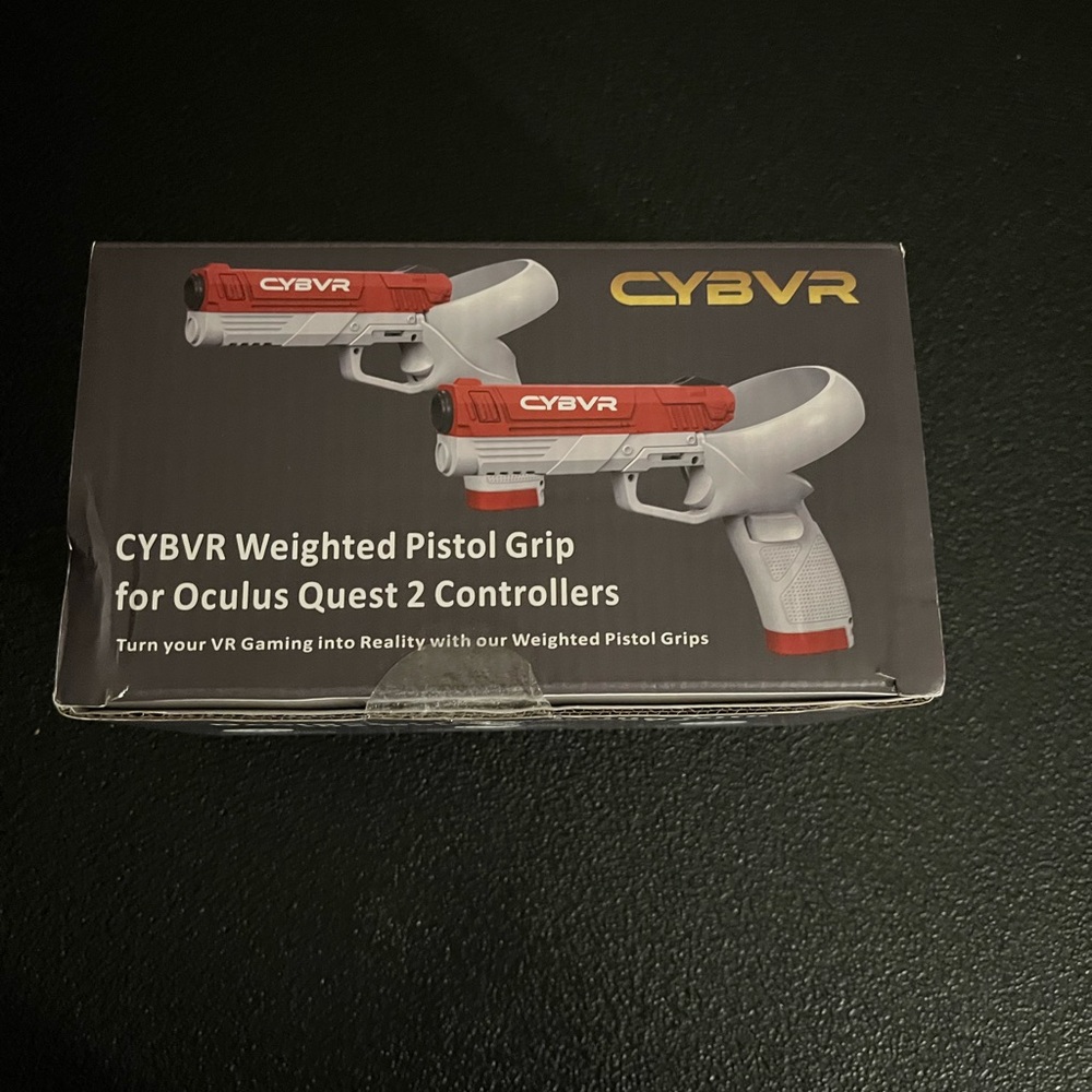 CYBVR WEIGHTED PISTOL GRIP FOR OCULUS QUEST 2 CONTROLLERS.